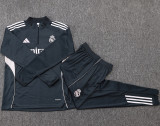 2025-26 RMA Dark gray Half Pull Tracksuit #B2562(半拉链)