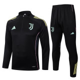 2025-26 JUV Black Half Pull Tracksuit #B2557(半拉链)