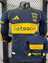 2025-26 Boca Juniors Home Long Sleeve Player Version Soccer Jersey (长袖球员)