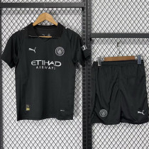 2025-26 Man City Away Black Kids Soccer Jersey