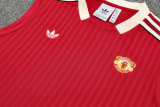 2025-26 Man Utd Red Tank top and shorts suit