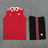 2025-26 Man Utd Red Tank top and shorts suit