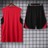 2025-26 Man Utd Red Tank top and shorts suit