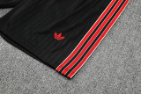 2025-26 Man Utd Black Tank top and shorts suit