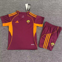 2025-26 Roma Home Kids Soccer Jersey