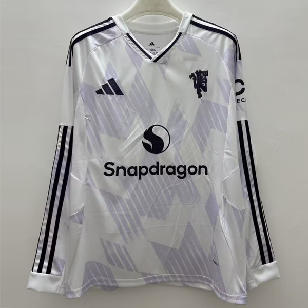 2025-26 Man Utd Away Long Sleeve Soccer Jersey (长袖)