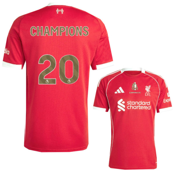 2025-26 LIV Home Print CHAMPIONS # 20 Fans Soccer Jersey