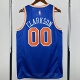 2022-23 KNICKS CLARKSON #00 Blue Top Quality Hot Pressing NBA Jersey