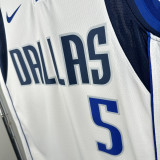 2022-23 Dallas Mavericks RUSSELL #5 White Top Quality Hot Pressing NBA Jersey(V领)