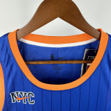 2023-24 KNICKS CLARKSON #00 Blue City Edition Top Quality Hot Pressing NBA Jersey