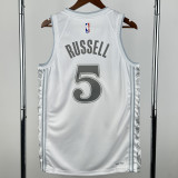 2024-25 Dallas Mavericks RUSSELL #5 White City Edition Top Quality Hot Pressing NBA Jersey