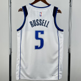 2022-23 Dallas Mavericks RUSSELL #5 White Top Quality Hot Pressing NBA Jersey(V领)