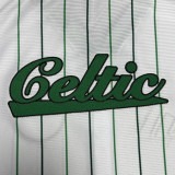 2025-26 Celtic White Green Casual Edition Baseball Jersey