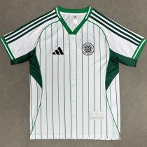 2025-26 Celtic White Green Casual Edition Baseball Jersey