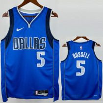 2022-23 Dallas Mavericks RUSSELL #5 Blue Top Quality Hot Pressing NBA Jersey(V领)
