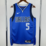 2022-23 Dallas Mavericks RUSSELL #5 Blue Top Quality Hot Pressing NBA Jersey(V领)