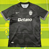 2025-26 Sporting Lisbon Black Fans Soccer Jersey
