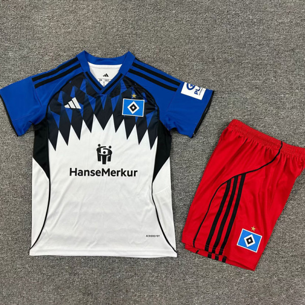 2025-26 Hamburg SV Home Kids Soccer Jersey