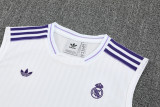 2025-26 RMA White Tank top and shorts suit