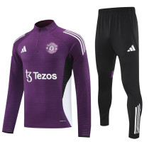 2025-26 Man Utd Purple Half Pull Tracksuit (半拉链)