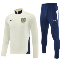 2025-26 Portugal Light yellow Half Pull Tracksuit (半拉链)