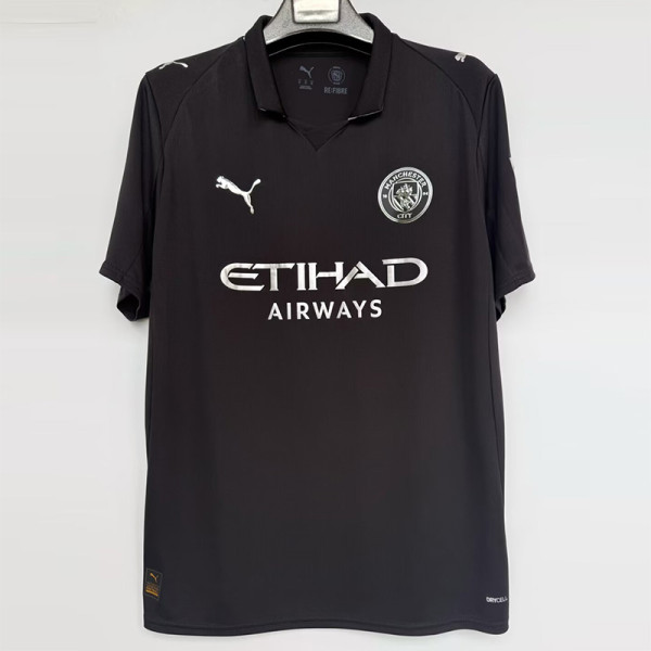 2025-26 Man City Away 1:1 Black Fans Soccer Jersey