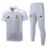 2025-26 RMA Grey white Short shirts and Long trousers Suit #C2557