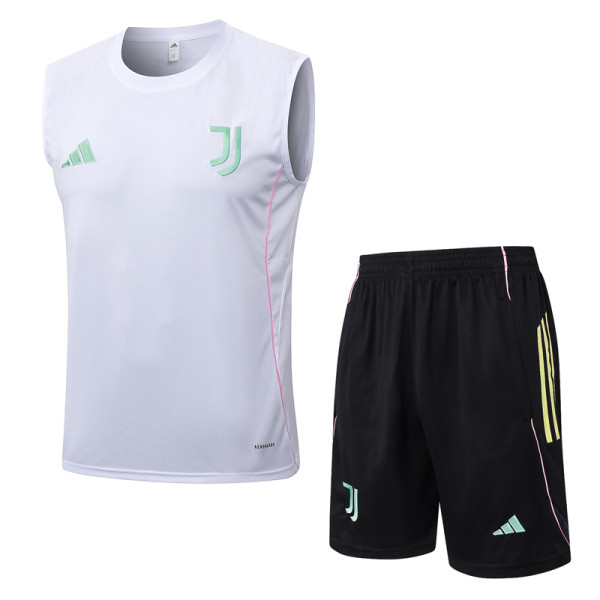 2025-26 JUV White Tank top and shorts suit #D25143