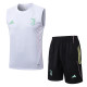 2025-26 JUV White Tank top and shorts suit #D25143