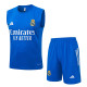 2025-26 RMA Lake blue Tank top and shorts suit #D25144