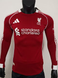 2025-26 LIV Home Long Sleeve Player Version Soccer Jersey (长袖球员)