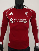 2025-26 LIV Home Long Sleeve Player Version Soccer Jersey (长袖球员)