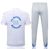 2025-26 Bayern White Short shirts and Long trousers Suit #C2555