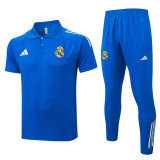 2025-26 RMA Lake blue Short shirts and Long trousers Suit #C2553