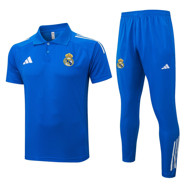 2025-26 RMA Lake blue Short shirts and Long trousers Suit #C2553