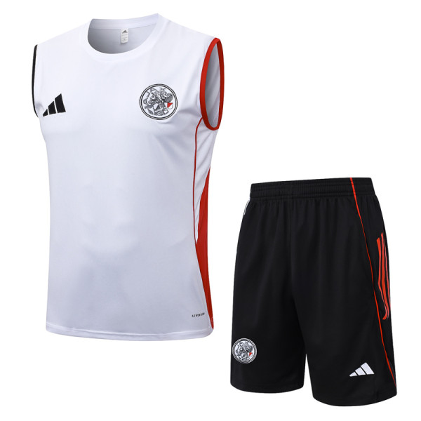 2025-26 Ajax White Tank top and shorts suit #D25150