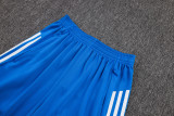2025-26 RMA Lake blue Tank top and shorts suit #D25144