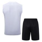 2025-26 JUV White Tank top and shorts suit #D25143