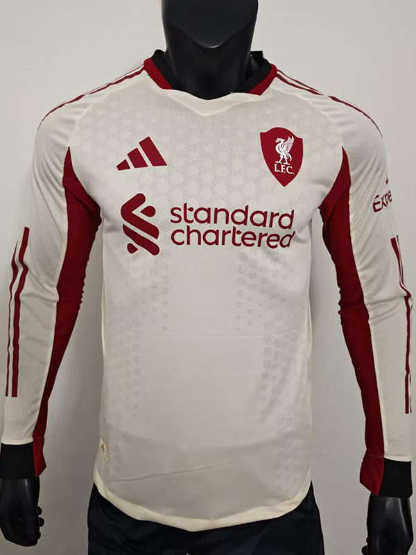 2025-26 LIV Away Long Sleeve Player Version Soccer Jersey (长袖球员)