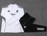 2025-26 RMA White Kids Half Pull Tracksuit #E2508(童装)(半拉链)