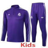 2025-26 RMA Purple Kids Half Pull Tracksuit #E2520(童装)(半拉链)