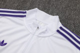2025-26 RMA White Kids Half Pull Tracksuit #E2517(童装)(半拉链)