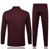 2025-26 Bayern Deep Red Kids Half Pull Tracksuit #E2515(童装)(半拉链)
