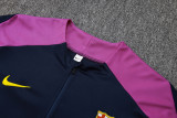 2025-26 BAR Royal blue Kids Half Pull Tracksuit #E2502(童装)(半拉链)