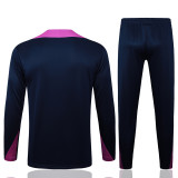 2025-26 BAR Royal blue Kids Half Pull Tracksuit #E2502(童装)(半拉链)