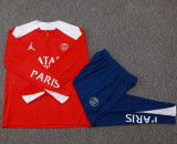 2025-26 PSG Jordan Red Half Pull Tracksuit #B2516(半拉链)