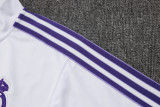 2025-26 RMA White Kids Half Pull Tracksuit #E2517(童装)(半拉链)