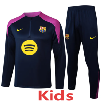 2025-26 BAR Royal blue Kids Half Pull Tracksuit #E2502(童装)(半拉链)