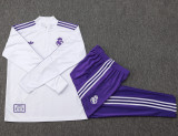 2025-26 RMA White Kids Half Pull Tracksuit #E2517(童装)(半拉链)