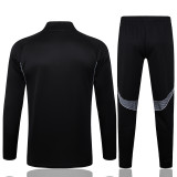 2025-26 RMA Black Kids Half Pull Tracksuit #E2511(童装)(半拉链)